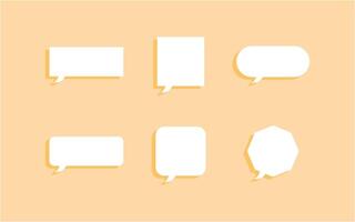 Speech bubble collection dialog baloons in differents shapes design illustration vector