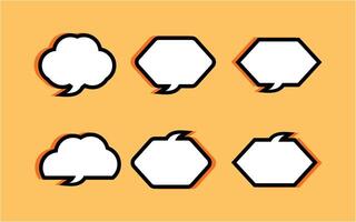 Speech bubble collection of different shape illustration vector