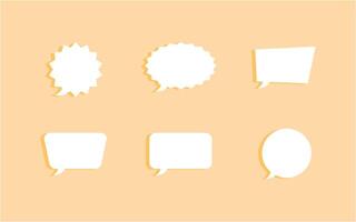 Speech bubble pack dialog baloons in differents shapes design illustration vector