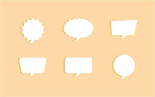 Speech bubble collection of different shape design illustration vector