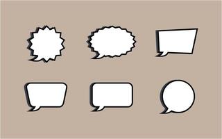 Speech bubble pack dialog baloons in differents shapes design template vector