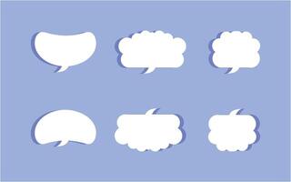 Speech bubble set of different style design vector