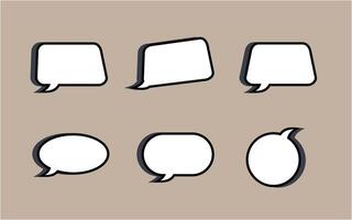 Speech bubble collection design template vector