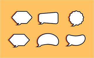 Speech bubble collection design template illustration vector