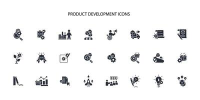 Product development icon set..Editable stroke.linear style sign for use web design,logo.Symbol illustration. vector