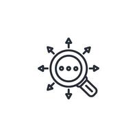 look for icon. .Editable stroke.linear style sign for use web design,logo.Symbol illustration. vector