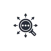 look for icon. .Editable stroke.linear style sign for use web design,logo.Symbol illustration. vector