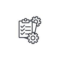 project management icon. .Editable stroke.linear style sign for use web design,logo.Symbol illustration. vector