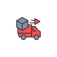 Supply chain icon. .Editable stroke.linear style sign for use web design,logo.Symbol illustration. vector