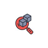research icon. .Editable stroke.linear style sign for use web design,logo.Symbol illustration. vector