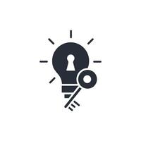 Intellectual property icon. .Editable stroke.linear style sign for use web design,logo.Symbol illustration. vector