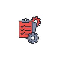 project management icon. .Editable stroke.linear style sign for use web design,logo.Symbol illustration. vector