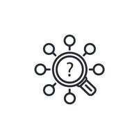 investigate icon. .Editable stroke.linear style sign for use web design,logo.Symbol illustration. vector