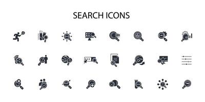 search icon set..Editable stroke.linear style sign for use web design,logo.Symbol illustration. vector