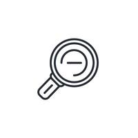 Zoom Out icon. .Editable stroke.linear style sign for use web design,logo.Symbol illustration. vector