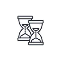 Hourglass icon. .Editable stroke.linear style sign for use web design,logo.Symbol illustration. vector