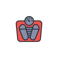 body scales icon. .Editable stroke.linear style sign for use web design,logo.Symbol illustration. vector