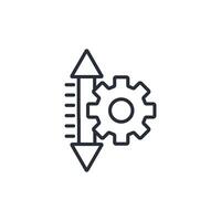 width icon. .Editable stroke.linear style sign for use web design,logo.Symbol illustration. vector