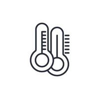 temperature icon. .Editable stroke.linear style sign for use web design,logo.Symbol illustration. vector