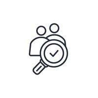 search employee icon. .Editable stroke.linear style sign for use web design,logo.Symbol illustration. vector