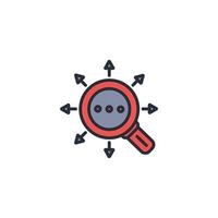 look for icon. .Editable stroke.linear style sign for use web design,logo.Symbol illustration. vector
