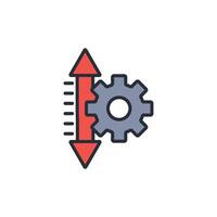 width icon. .Editable stroke.linear style sign for use web design,logo.Symbol illustration. vector