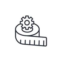 Measurement icon. .Editable stroke.linear style sign for use web design,logo.Symbol illustration. vector