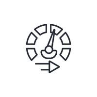 gauge icon. .Editable stroke.linear style sign for use web design,logo.Symbol illustration. vector