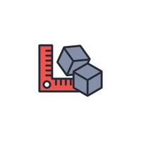 Measure icon. .Editable stroke.linear style sign for use web design,logo.Symbol illustration. vector