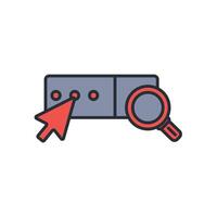 Search bar icon. .Editable stroke.linear style sign for use web design,logo.Symbol illustration. vector