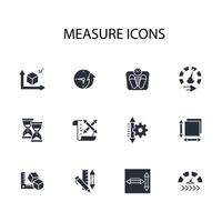 Measure icon set..Editable stroke.linear style sign for use web design,logo.Symbol illustration. vector