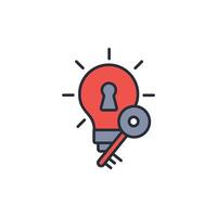 Intellectual property icon. .Editable stroke.linear style sign for use web design,logo.Symbol illustration. vector