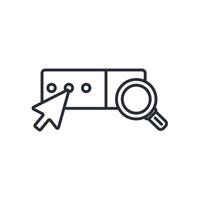 Search bar icon. .Editable stroke.linear style sign for use web design,logo.Symbol illustration. vector