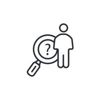 missing icon. .Editable stroke.linear style sign for use web design,logo.Symbol illustration. vector