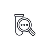 magnifying glass icon. .Editable stroke.linear style sign for use web design,logo.Symbol illustration. vector