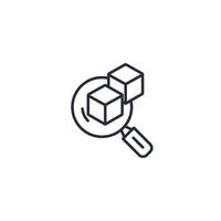 research icon. .Editable stroke.linear style sign for use web design,logo.Symbol illustration. vector