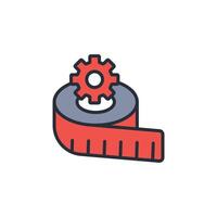 Measurement icon. .Editable stroke.linear style sign for use web design,logo.Symbol illustration. vector