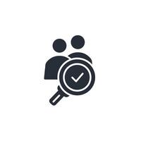 search employee icon. .Editable stroke.linear style sign for use web design,logo.Symbol illustration. vector