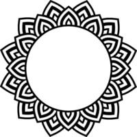 simple hand drawn mandala in a versatile star or flower style, multiple leaves vector