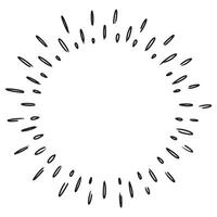 Doodle sketch style of Starburst, sunburst, Element Fireworks Black Rays. Comic explosion effect. Radiating, radial lines. cartoon hand drawn illustration for concept design. vector