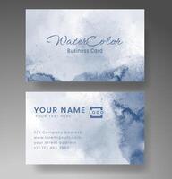 Beautiful business card template with watercolor vector