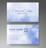 Beautiful business card template with watercolor vector