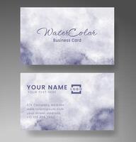 Beautiful business card template with watercolor vector