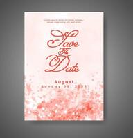 Wedding invitation with abstract watercolor background vector