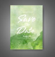 Wedding invitation with abstract watercolor background vector