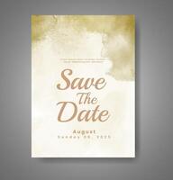 Wedding invitation with abstract watercolor background vector