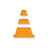 Traffic cone icon vector