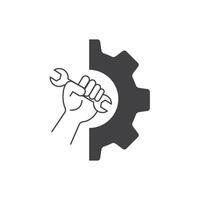 Wrench logo icon vector