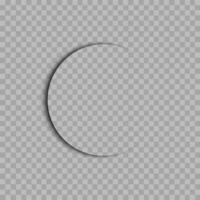 Shadow. Falling shadow from a round object. Shadow overlay for graphics. vector