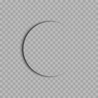 Shadow. Falling shadow from a round object. Shadow overlay for graphics. vector